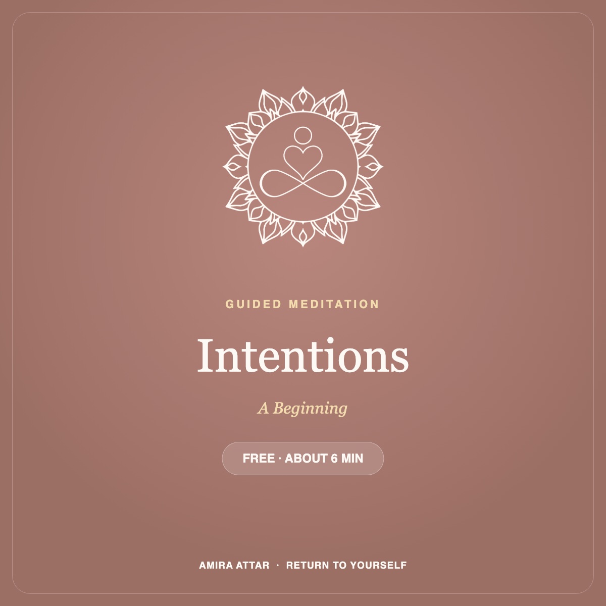 Intentions meditation cover