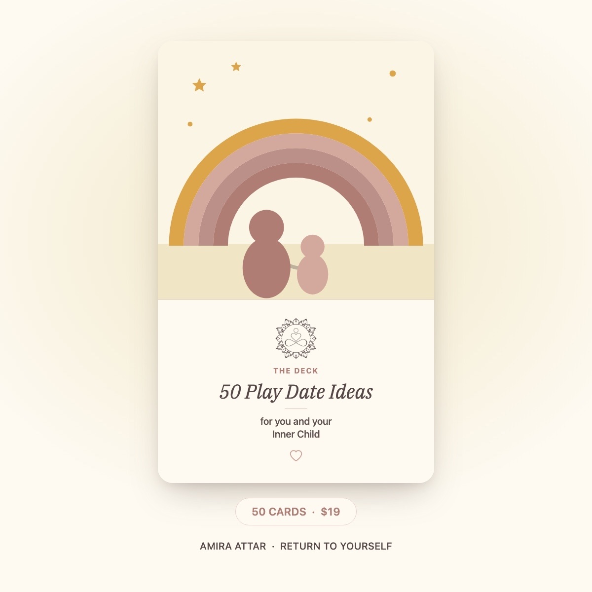 A Play Date with Your Inner Child, illustrated card art